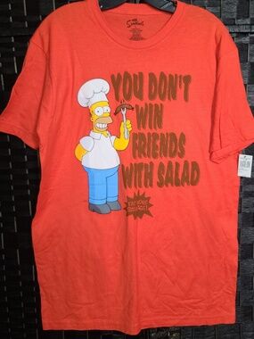Universal Studios The Simpsons Homer You Don’t Win Friends Adult T-Shirt NWT